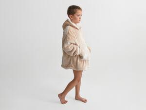 XPOSE® Dětská Mikinová deka s beránkem (malá) - bílá káva