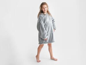 XPOSE® Dětská Mikinová deka s beránkem (velká) - světle šedá