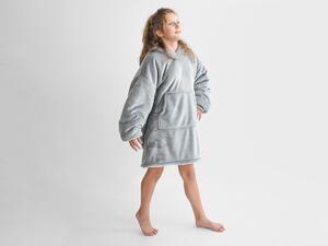 XPOSE® Dětská Mikinová deka s beránkem (velká) - světle šedá