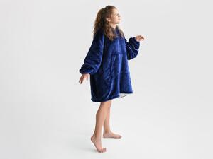 XPOSE® Dětská Mikinová deka s beránkem (velká) - tmavě modrá