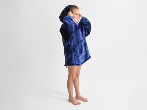 XPOSE® Dětská Mikinová deka s beránkem (malá) - tmavě modrá
