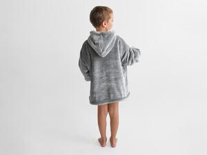 XPOSE® Dětská Mikinová deka s beránkem (malá) - světle šedá