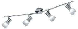 Bodové LED svítidlo VISTO matný nikl/alabastrové sklo, šířka 90 cm