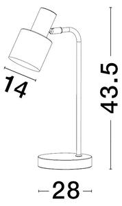 Rustikální stolní lampa Paz černé – Černá
