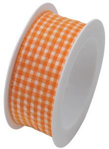 Stuha VICHY KARO ORANGE oranžová 25 mm x 3 m (7,- Kč/m)