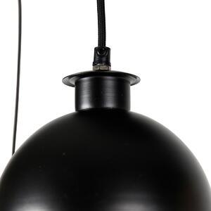 Průmyslová závěsná lampa černá s mosaznými 5 světly - Haicha