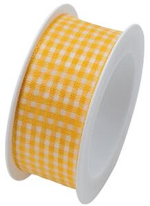 Stuha VICHY KARO YELLOW žlutá 25 mm x 3 m (7,- Kč/m)