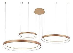 Designový LED stmívatelný lustr Agnes 38+58+78 zlatá