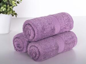 XPOSE® Froté ručník VERONA 3ks - tmavě levandulový 30x50 cm