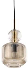 Lustr na lanku SOPHIA 1xE14/10W/230V černá/kouřová béžová