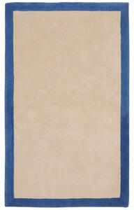 Béžovo-modrý bavlněný koberec Kave Home Nalim 90 x 150 cm
