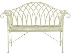 Zahradní lavice MILAZZO 130 cm Kov Světle zelená