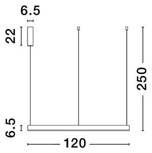 LED lustr Motif 120 černé stmívatelné – Černá