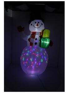 Nafukovací sněhulák s RGB LED projektorem 150 cm