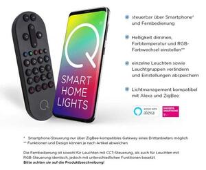 Paul Neuhaus Stojací LED lampa Q-MALINA, 59W, v. 140 cm, Smart Home, CCT 2700-5000K