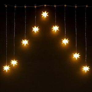 LED světelný závěs s 3D hvězdami 120×100 cm