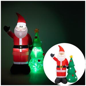 Nafukovací Santa Claus s vánočním stromečkem 210 cm