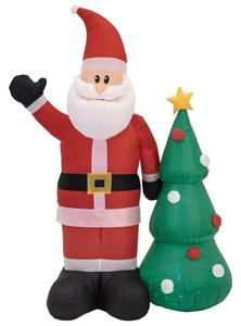 Nafukovací Santa Claus s vánočním stromečkem 210 cm