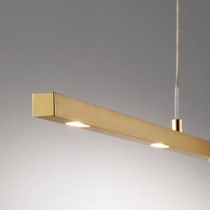 Quitani LED závěsné svítidlo Tolu, délka 179 cm, mosaz