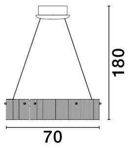 Moderní lustr na lanku Pauline 70 – LED