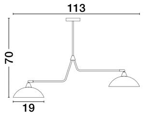 Lustr na lanku Mirba 2 – E27