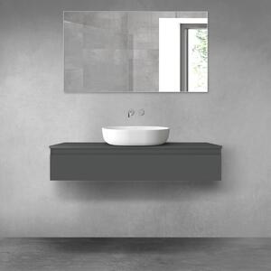 Oltens Vernal skříňka 120x45.6x23.6 cm pod umyvadlo závěsná grafitová 60012400