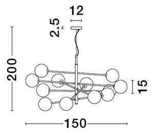 Lustr na lanku Vitra 150 – G9