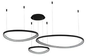 Moderní LED lustr Amanda 42+62+82 CCT černá