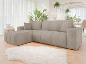 Rohová rozkládací sedačka Larow Boucle, Potah: Coral 50 5903211452048