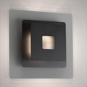 LED nástěnné světlo Hennes, 18x18cm, černá