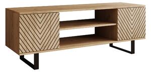 ADRK RTV stolek LORELLO Herringbone OC-J, černá/dub craft Šířka (cm): 135