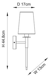 Endon 110738 - Nástěnná lampa 1xE14/6W/230V bílá/zlatá