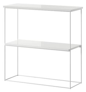 ADRK Konzolový stolek TONI W-WS 80, bílá lesk/bílá