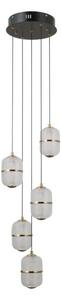 ITALUX PND-34375-5-BK - LED Lustr na lanku ALANI 5xLED/5,6W/230V 3000K černá