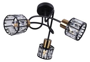 Přisazený lustr ZAHARA 3xE27/10W/230V černá
