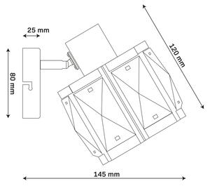 Nástěnná lampa ZAHARA 1xE27/10W/230V černá