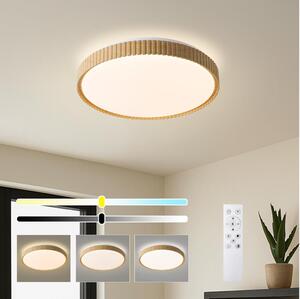 Brilagi-LED Stm. strop. sv. CORVO LED/72W/230V 3000-6000K dek. dřeva pr.50 cm+DO
