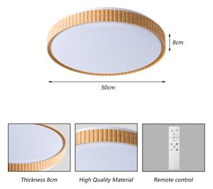 Brilagi-LED Stm. strop. sv. CORVO LED/72W/230V 3000-6000K dek. dřeva pr.50 cm+DO