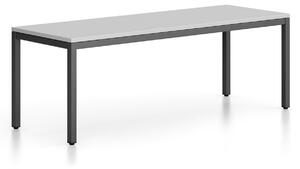 Lavice FRAME, černá podnož, 1685 x 404 x 468 mm, šedá