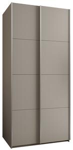 Šatní skříň LUX 1 s posuvnými dveřmi, 100×245,5×64 Kašmír / stříbrné