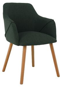 KONDELA Designové křeslo, zelená/buk, PETRUS