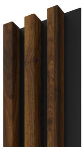 WOOD COLLECTION Dřevěná lamela LINEA SLIM 3 - hazelnut / černá