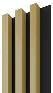WOOD COLLECTION Dřevěná lamela LINEA SLIM 3 - zlatá / černá