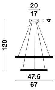 LED lustr Nager 59 černé – Černá