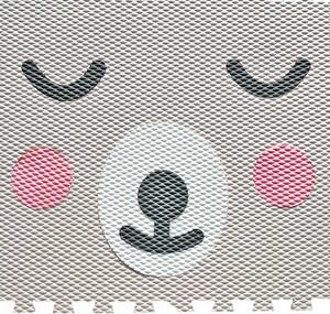 Dětská pěnová puzzle podlaha MÉĎA - Bílý s ružovými tvářemi