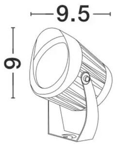 Venkovní LED lampa North 9 černé – Černá
