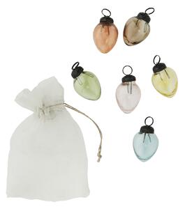 Velikonoční dekorace Easter Egg Glass 3 cm – set 6 ks