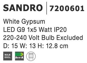 Nástěnné svítidlo Sandro 5 bílé – Bílá