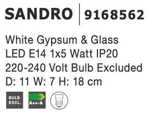 Nástěnné svítidlo Sandro 9 bílé – Bílá