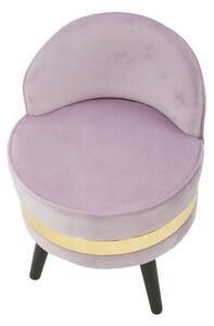 Růžová sametová mini stolička Mauro Ferretti Faria 45x62 cm
